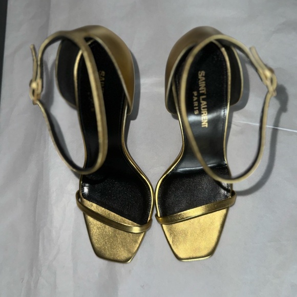 Saint Laurent Gold Women's Heels - Picture 2 of 12